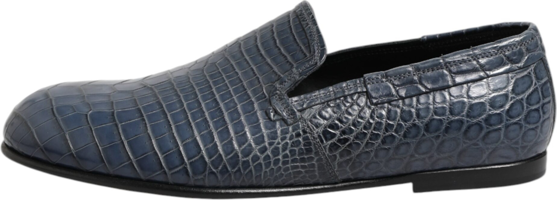 Dolce & Gabbana ko'k ekzotik charmdan tayyorlangan slip-on tuflilari