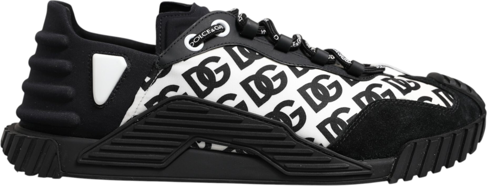NS1 Sneakers Shoes Dolce & Gabbana Black Logo Lace Up Low Top
