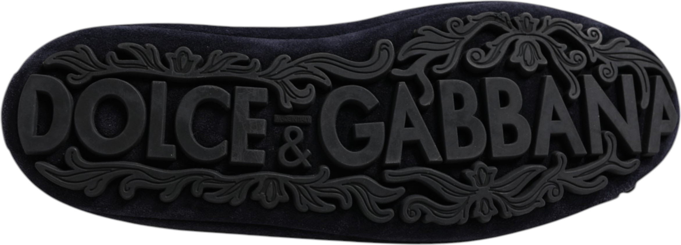 Loafers Dolce & Gabbana Blue Suede Crown Crystal Loafers