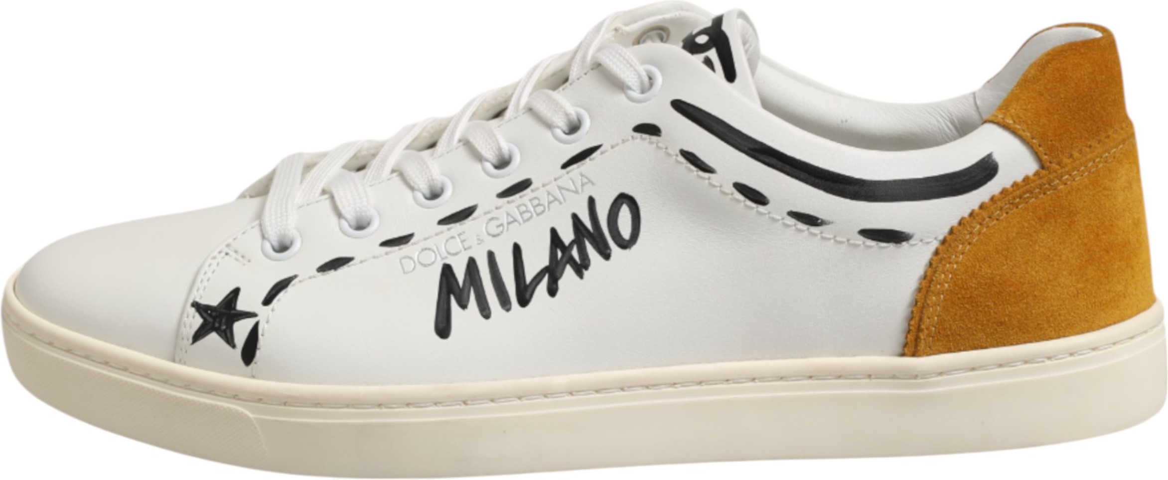Низкие кеды из белой кожи MILANO