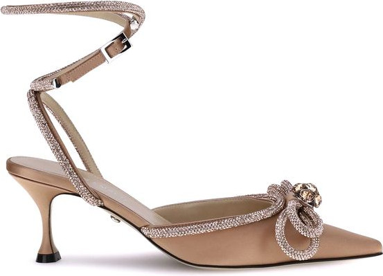 Gold Silk High Heel Pumps MACH & MACH