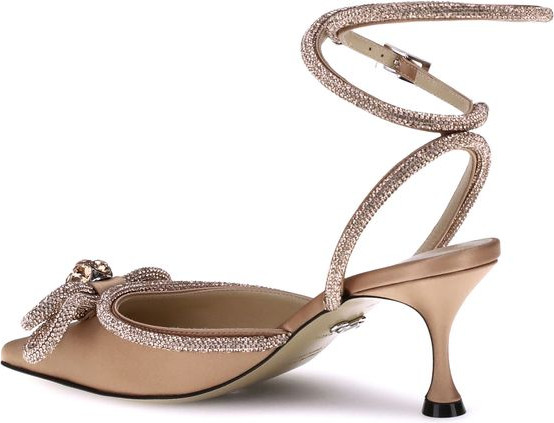 Gold Silk High Heel Pumps MACH & MACH
