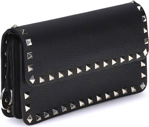 Clutch Valentino Garavani Rockstud Pochette with chain