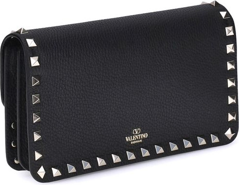 Clutch Valentino Garavani Rockstud Pochette with chain