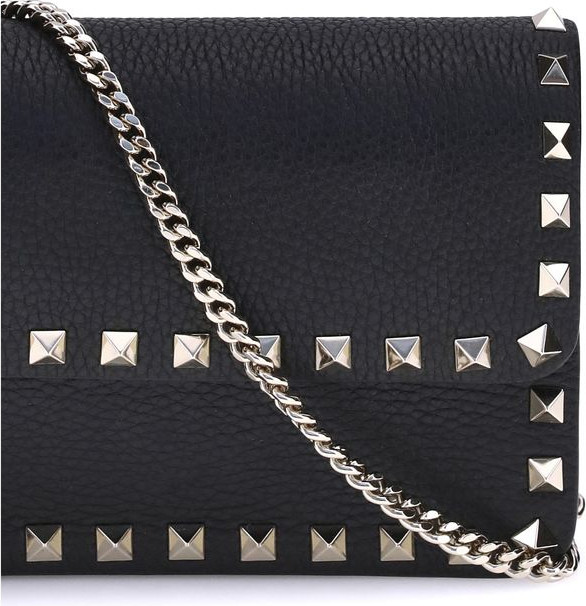 Clutch Valentino Garavani Rockstud Pochette with chain