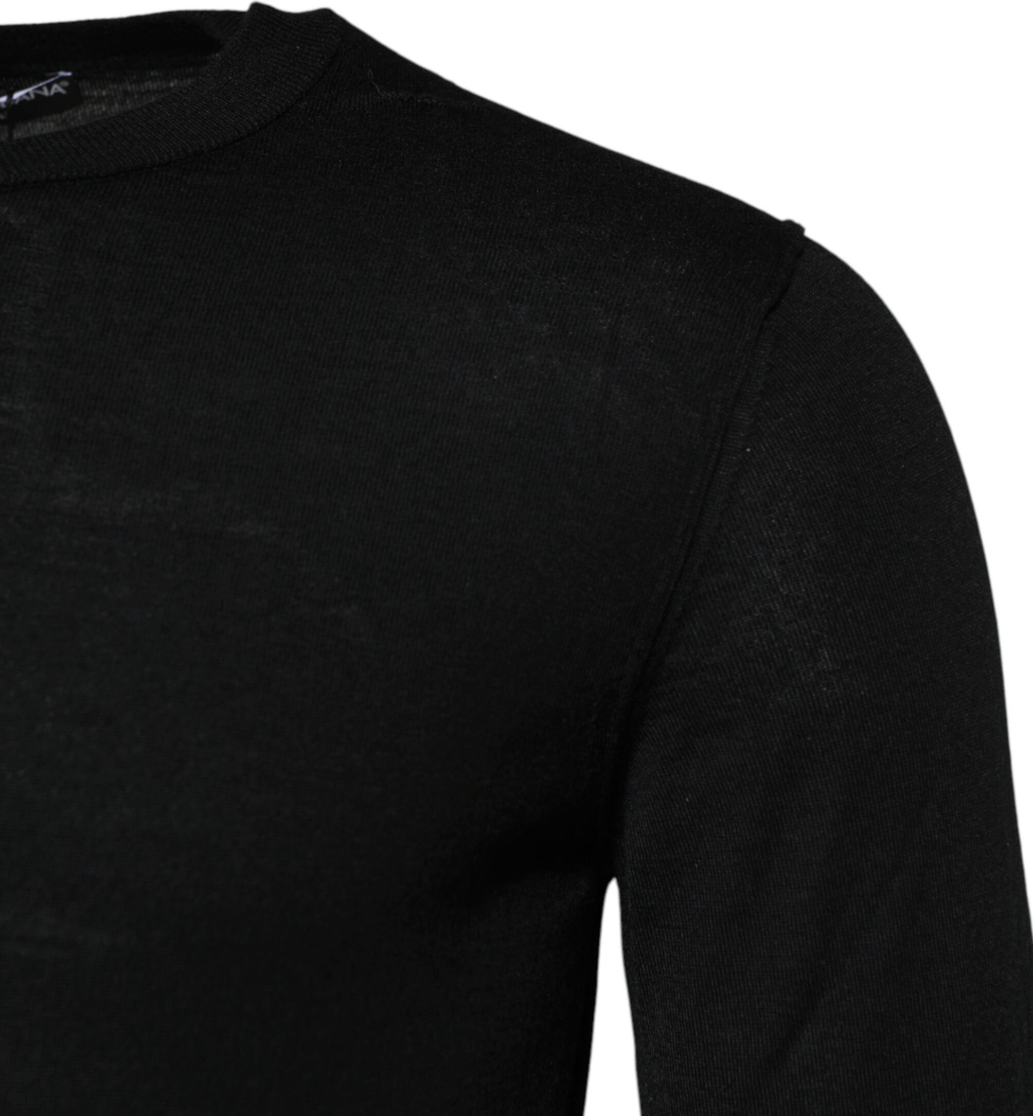 Qora Cashmere Yumaloq Yengil T-shirt Dolce & Gabbana