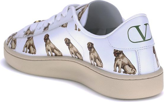White Calf Leather Bos Taurus Low Top Sneakers Valentino Garavani