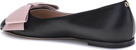 Туфли-балетки Valentino Garavani из черной телячьей кожи
