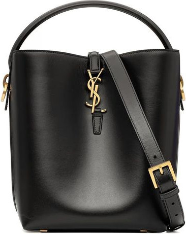Кожаная маленькая сумка-ведро Saint Laurent