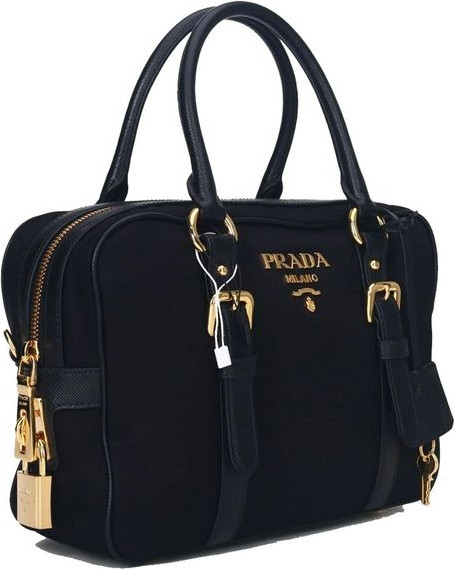 Qo'l sumkasi Prada Logotipi bilan Nylon Yuqori Qo'l sumkasi