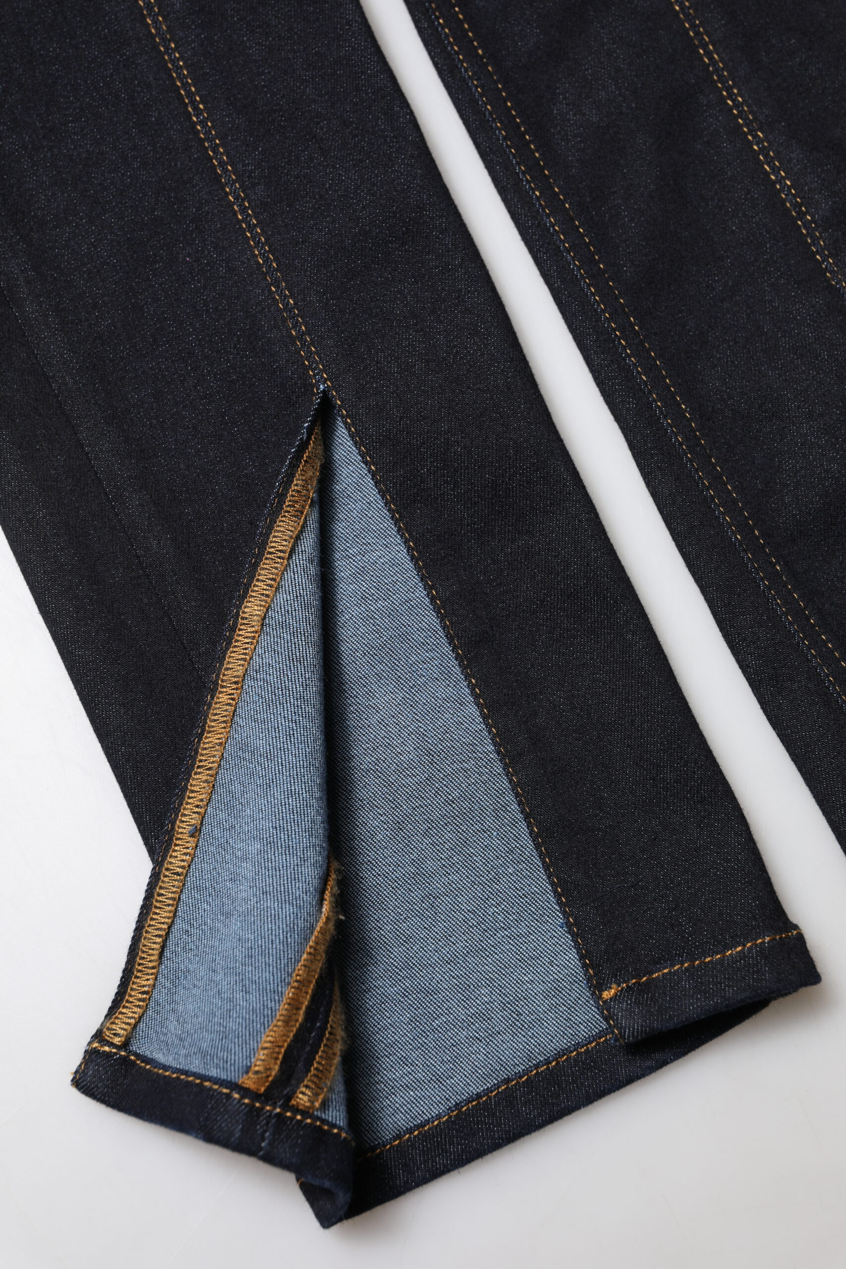 Blue Cotton High Waist Skinny Denim Jeans - Dolce & Gabbana