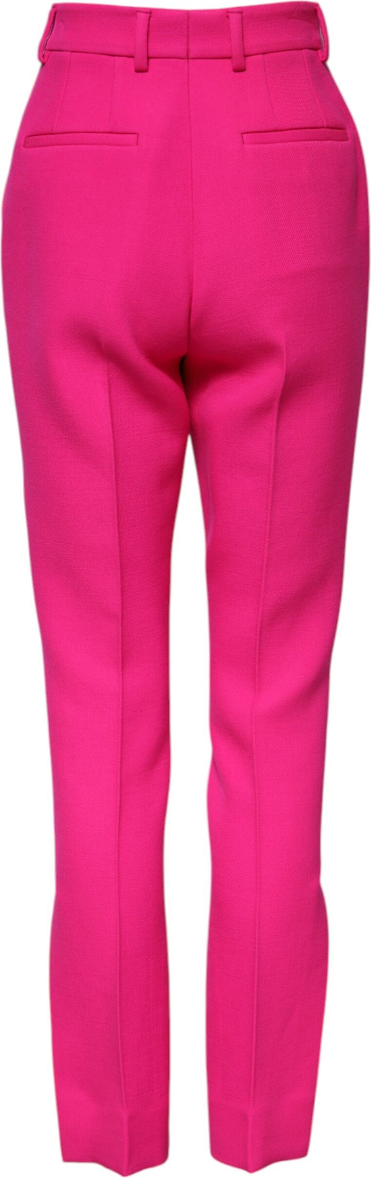 Fuchsia Pink HighWaist Tapered Trouser Pants Dolce & Gabbana