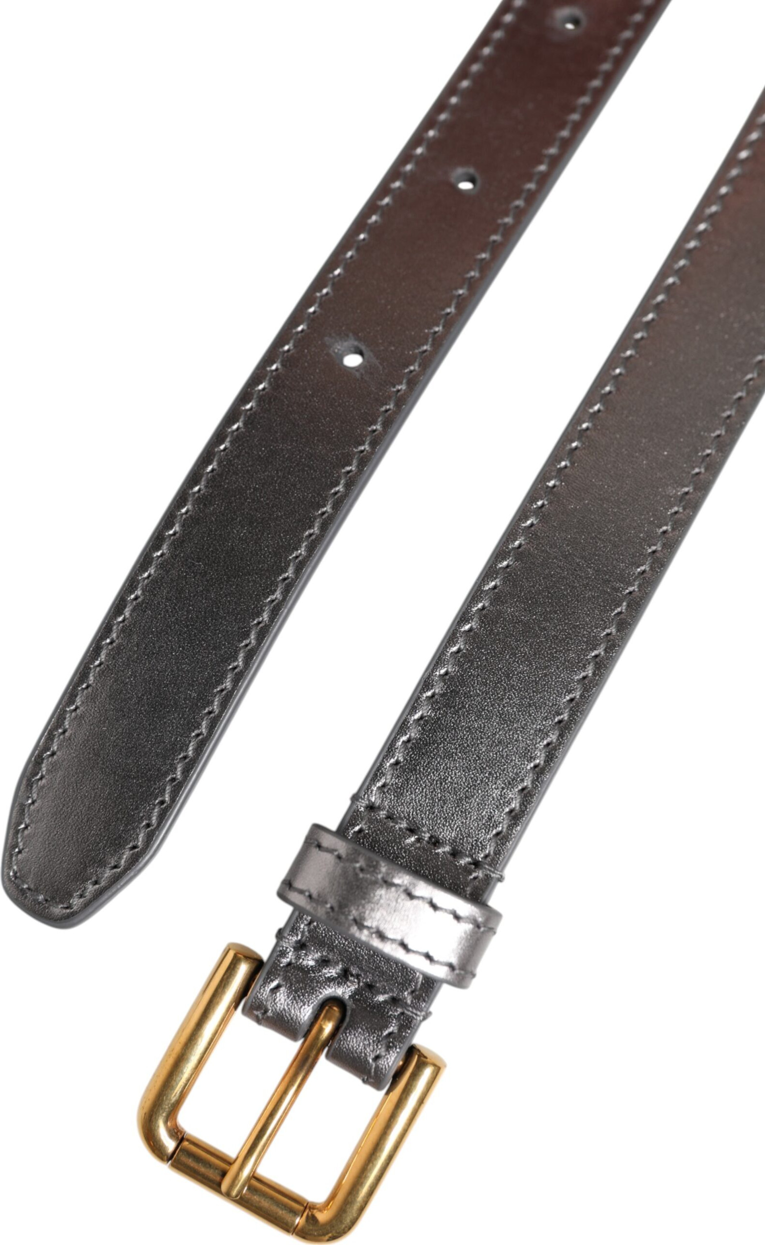 Belt Dolce & Gabbana Silver Logo Engraved Metal Waist Buckle