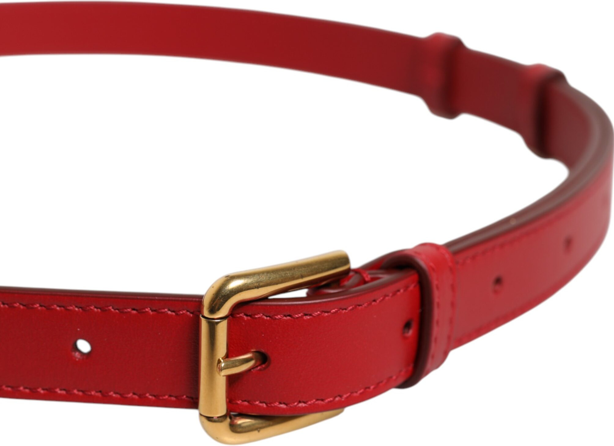 Belte Dolce & Gabbana Qizil Logoti Bor Metall Bel Uchun Tasma