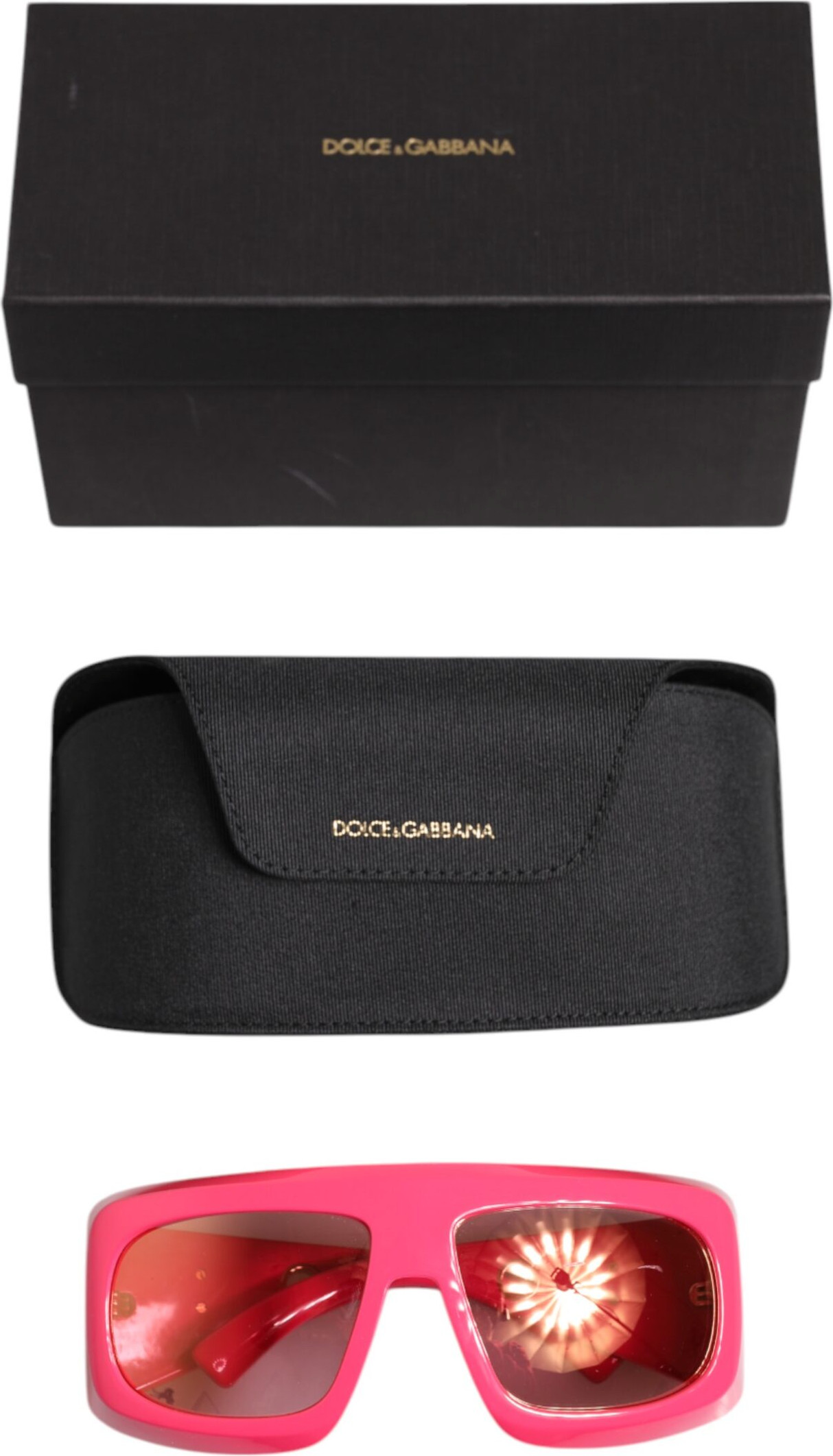 Sunglasses Dolce & Gabbana Pink Joy Therapy Oversized
