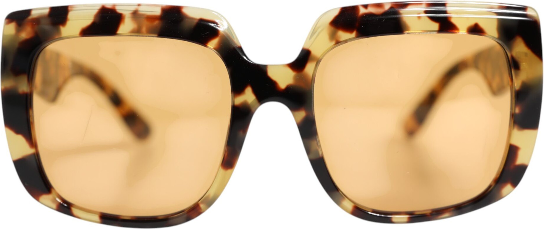 Dolce & Gabbana Quyosh ko'zoynaklari, Qora Sariq Gavayi Leopard Kare Shakldagi Ko'zoynak