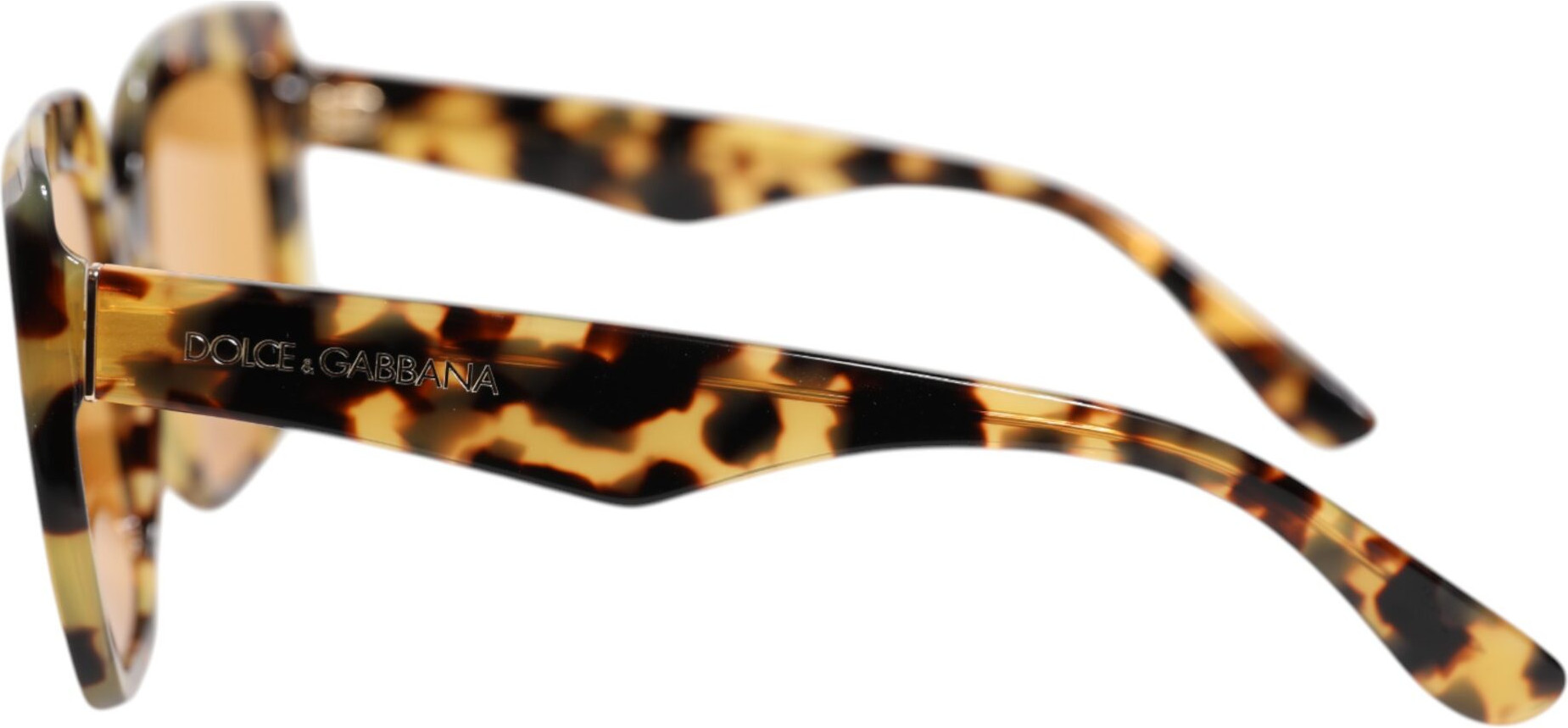 Dolce & Gabbana Quyosh ko'zoynaklari, Qora Sariq Gavayi Leopard Kare Shakldagi Ko'zoynak