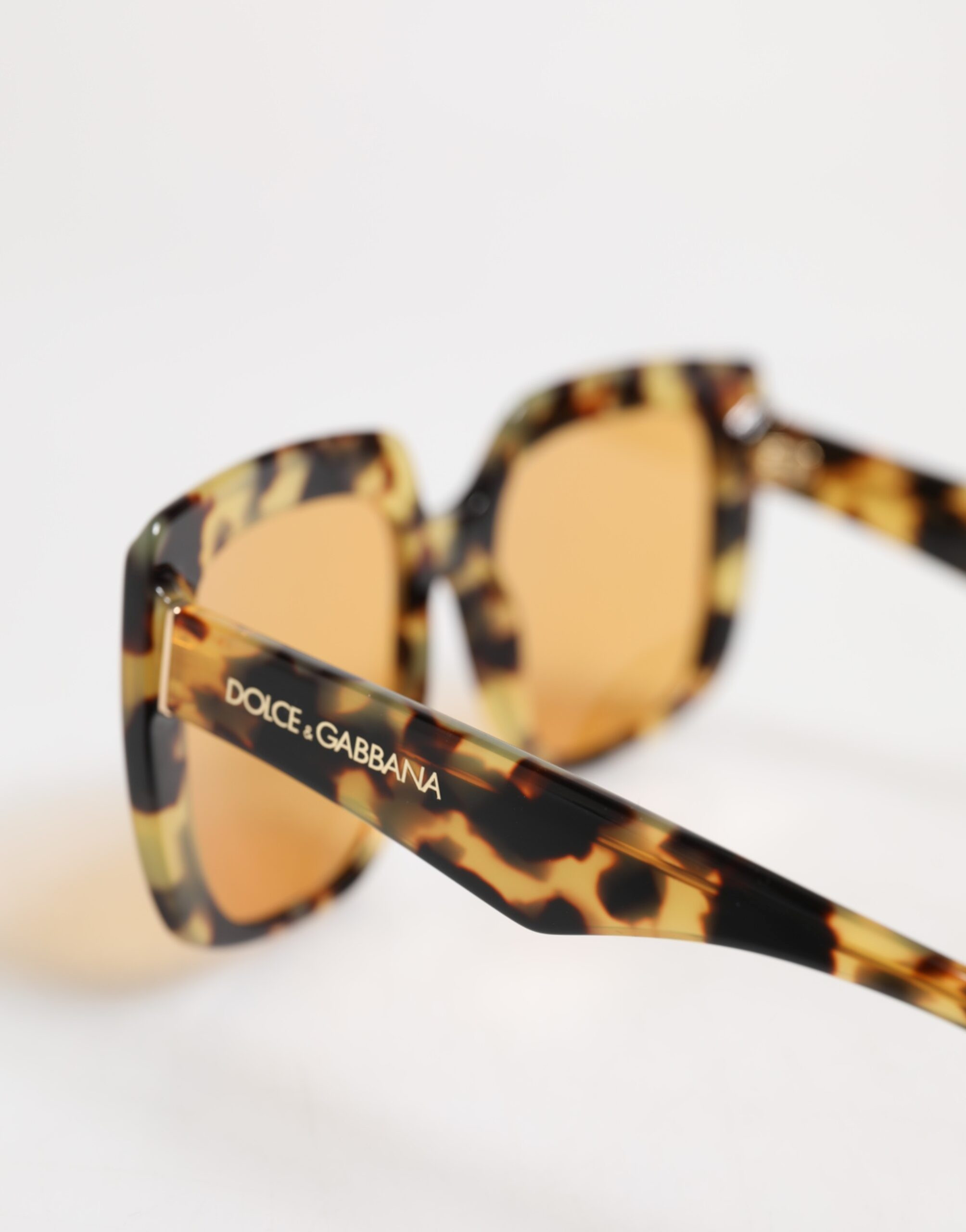 Dolce & Gabbana Quyosh ko'zoynaklari, Qora Sariq Gavayi Leopard Kare Shakldagi Ko'zoynak
