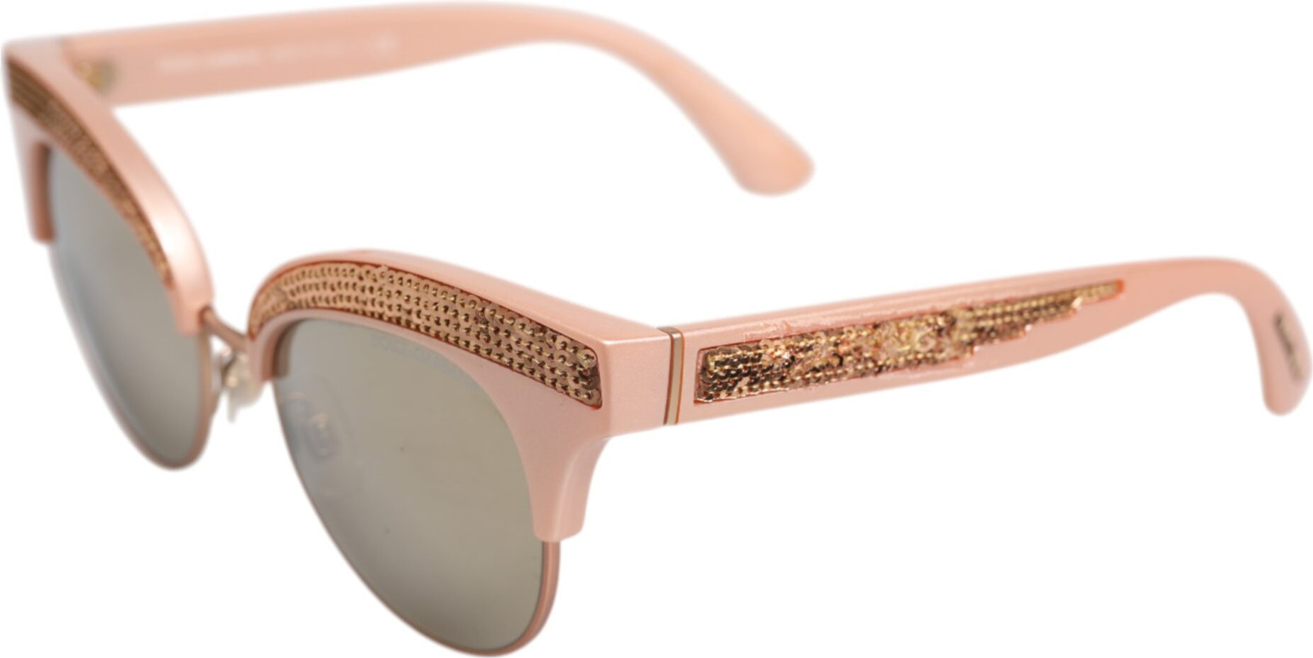 Wrazellalar Dolce & Gabbana Pushti Oltin Ko'zgu Mushuk Ko'z DG6109 Payetli