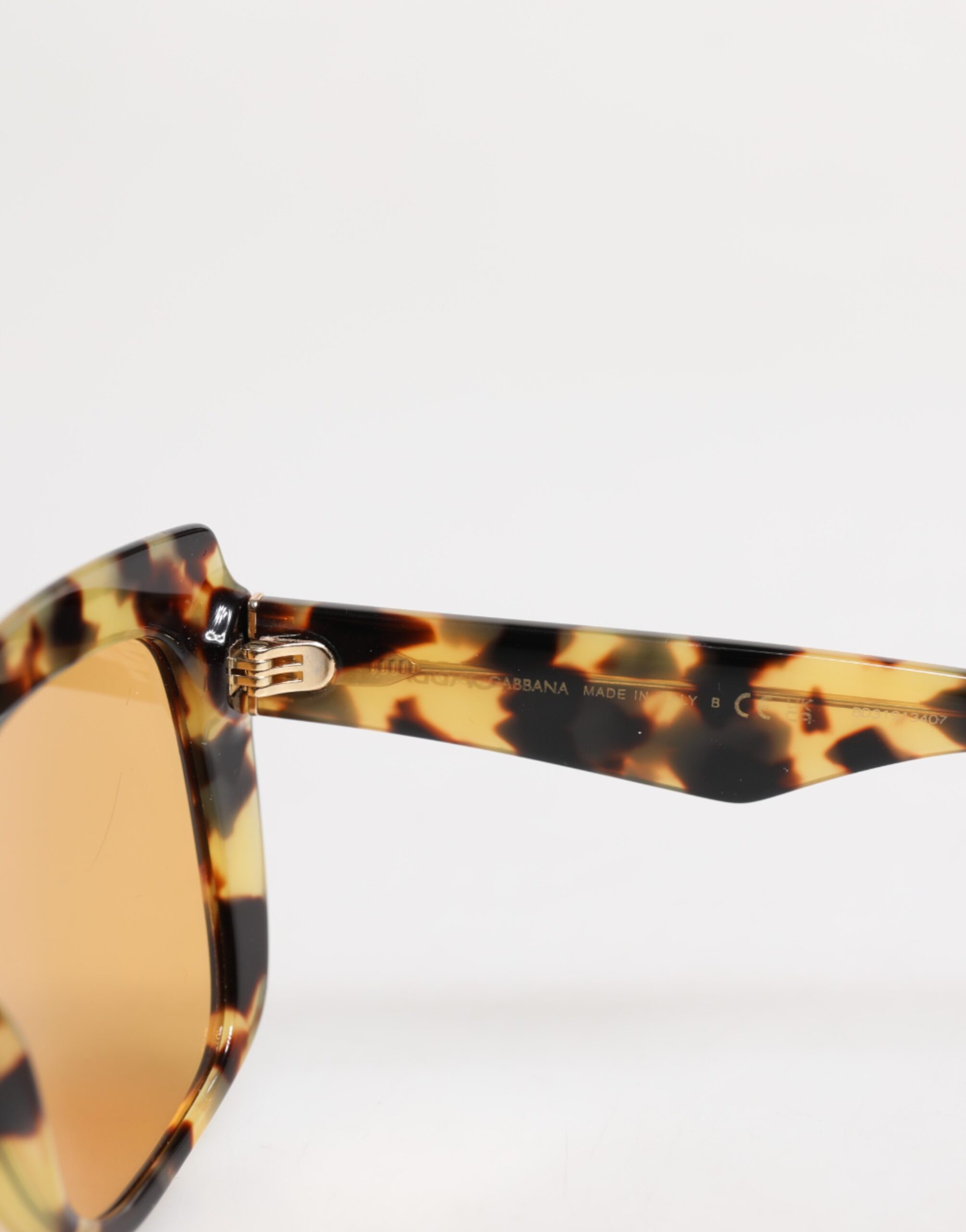 Dolce & Gabbana Quyosh ko'zoynaklari, Qora Sariq Gavayi Leopard Kare Shakldagi Ko'zoynak