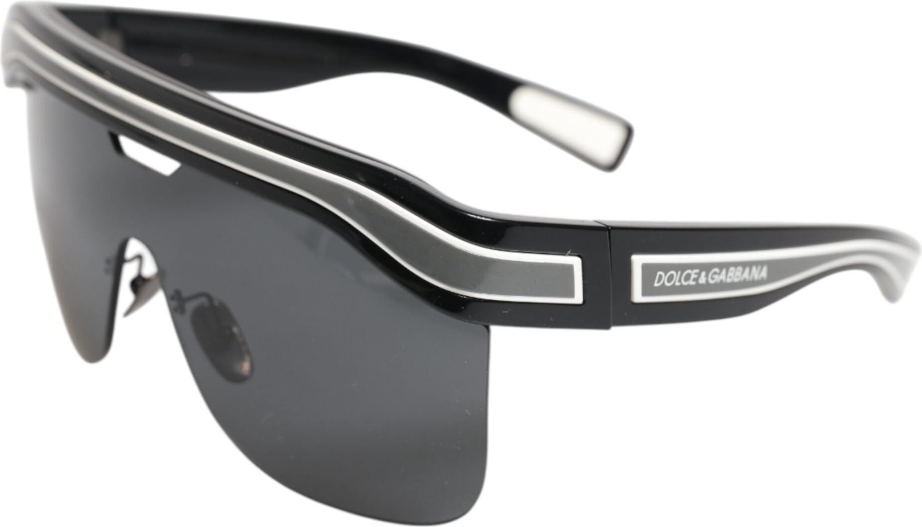 Sunglasses Dolce & Gabbana Black White Street Sporty