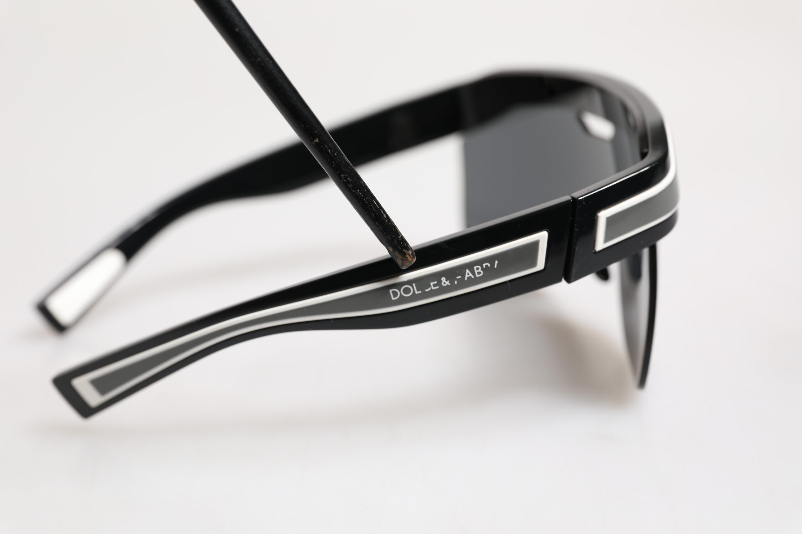 Sunglasses Dolce & Gabbana Black White Street Sporty