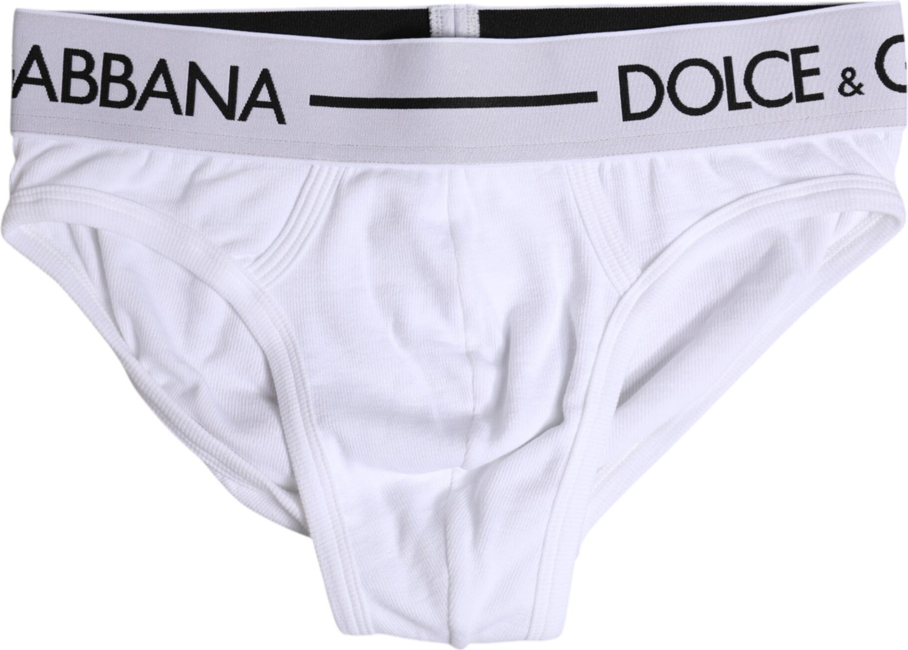White Cotton Stretch Regular Brief Underwear Dolce & Gabbana