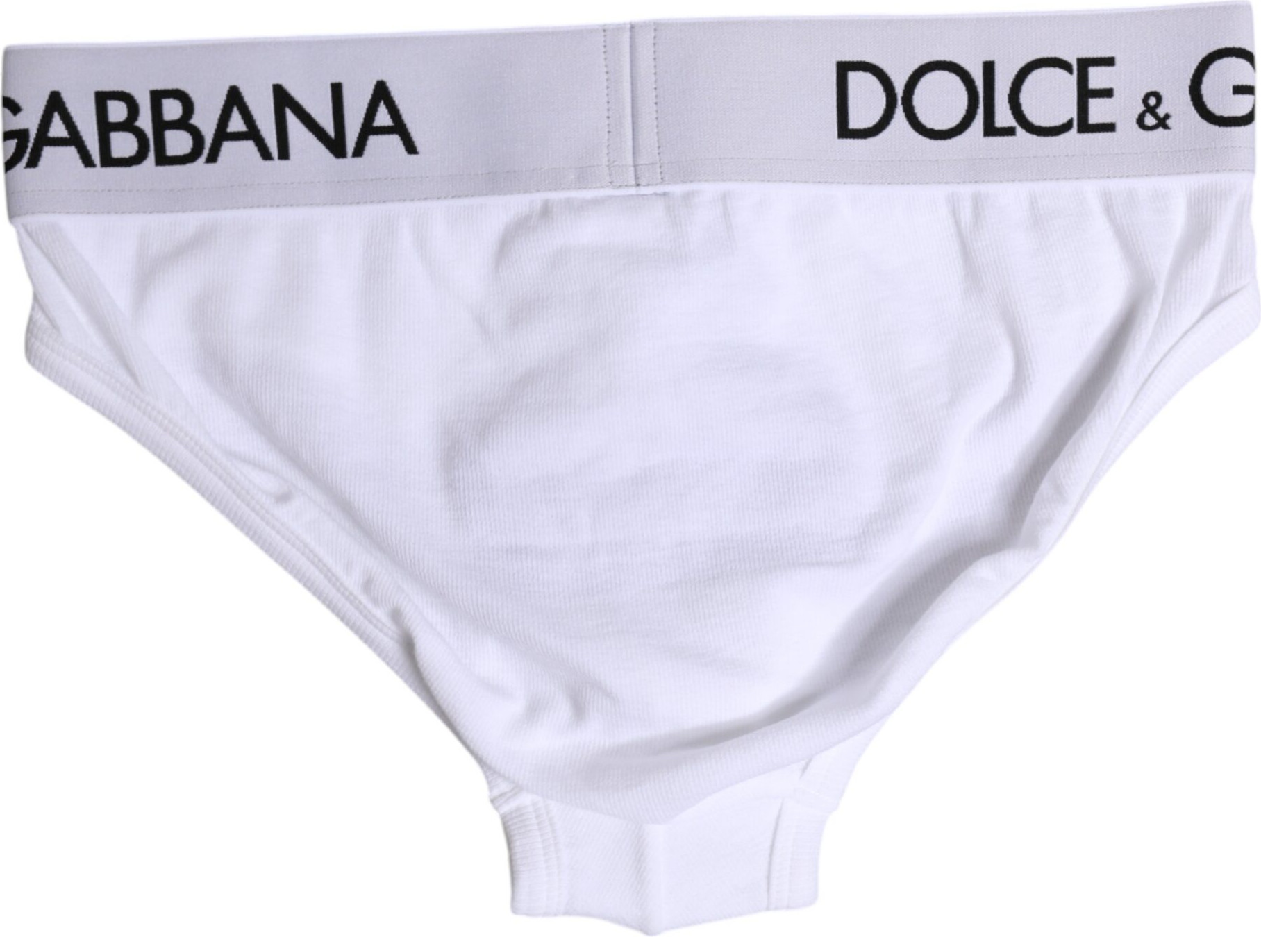 White Cotton Stretch Regular Brief Underwear Dolce & Gabbana