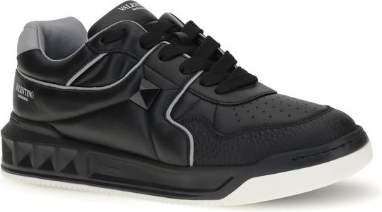 Black Calf Leather Sneakers Valentino Garavani