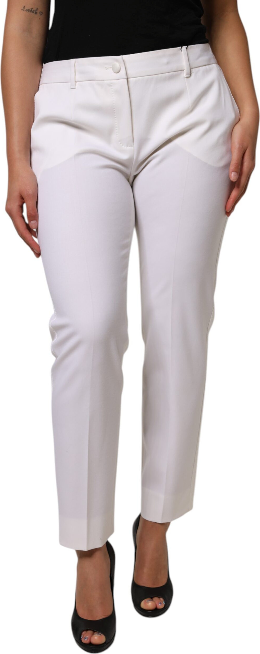 Dolce & Gabbana ning Oq junli O'rta bel Tapered Shimoli