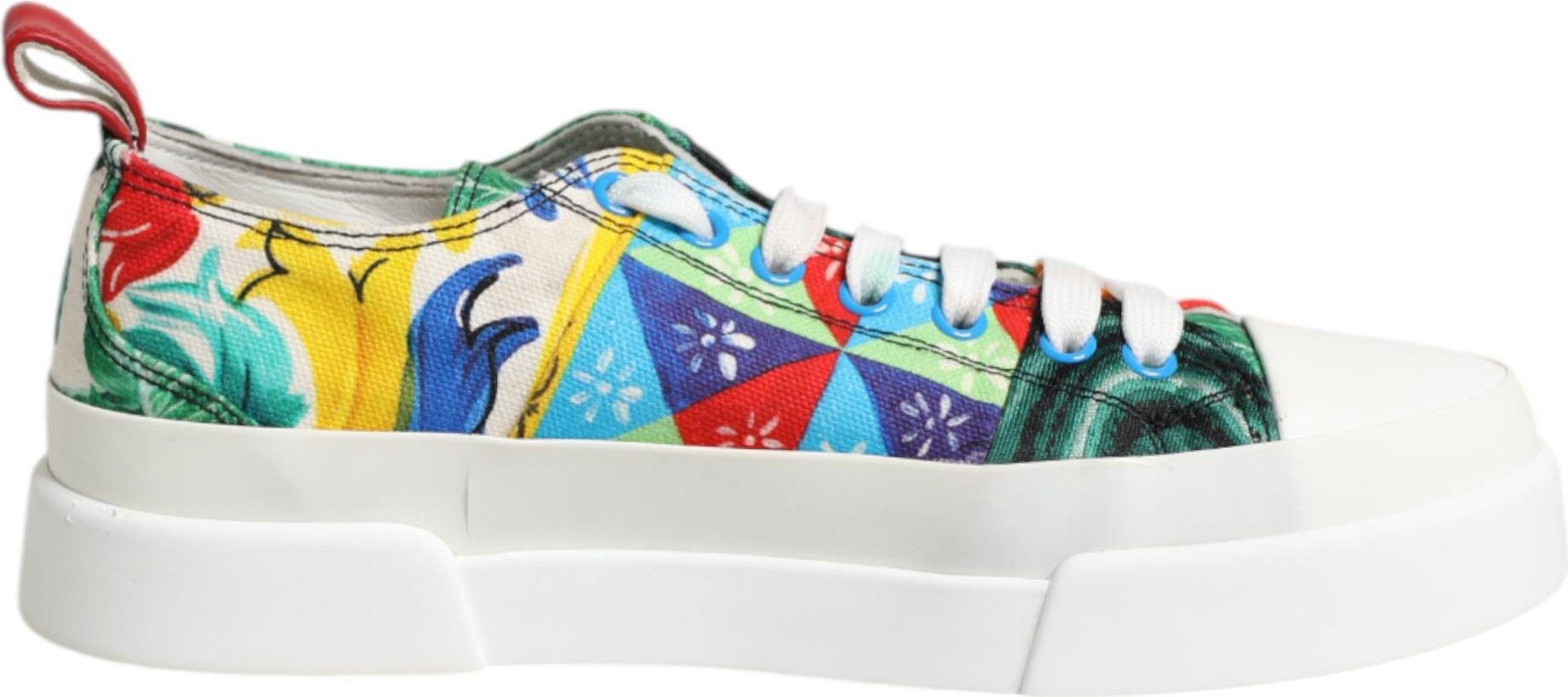 Dolce & Gabbana Multicolor Patchwork Low Top Sneakers