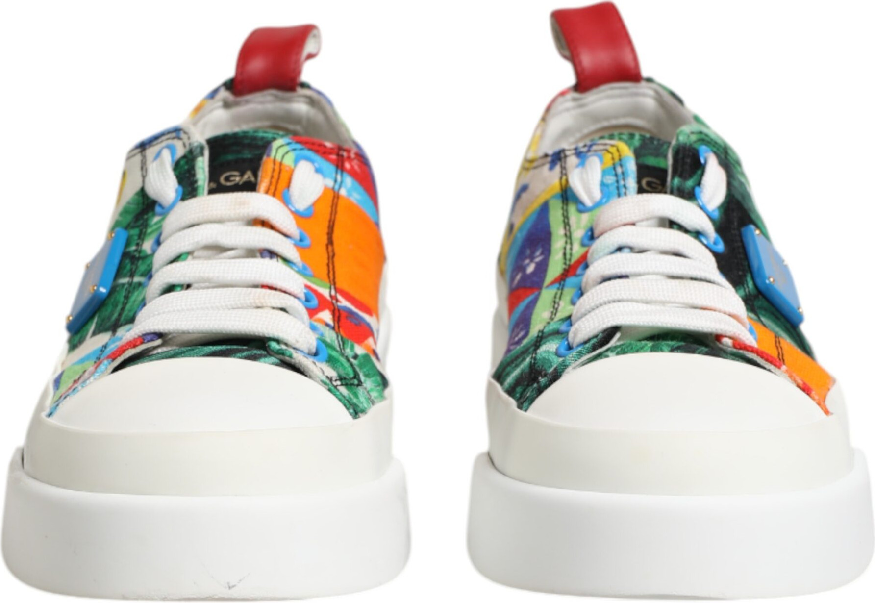 Dolce & Gabbana Multicolor Patchwork Low Top Sneakers