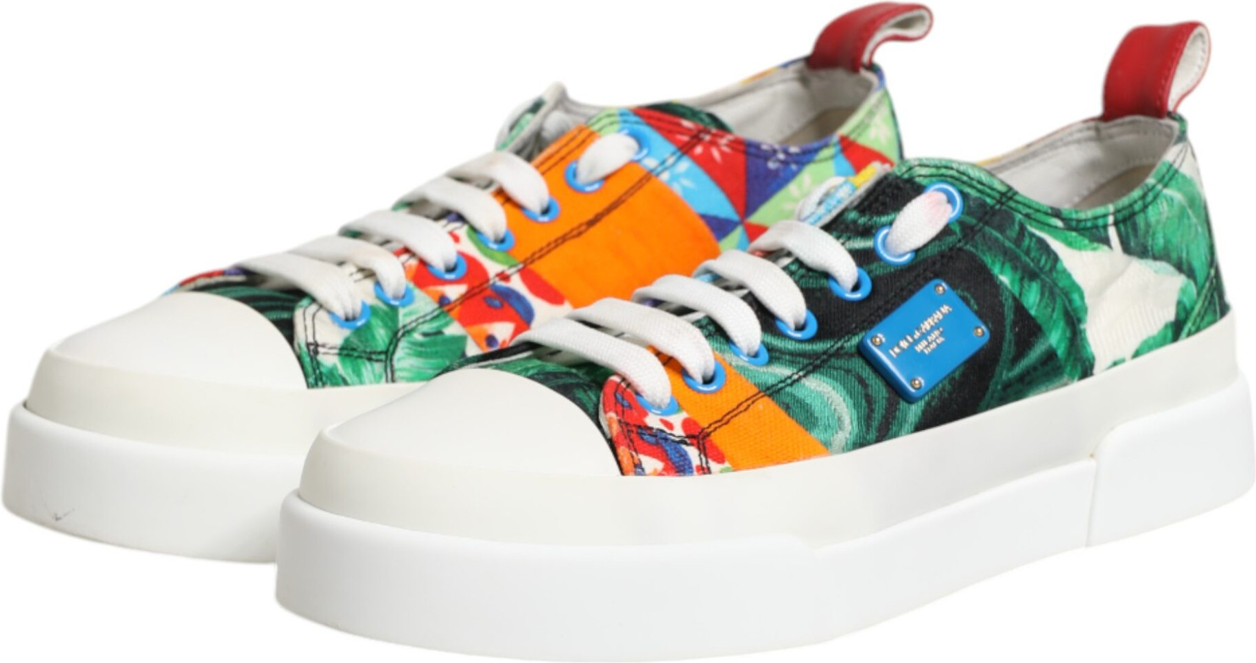Dolce & Gabbana Multicolor Patchwork Low Top Sneakers