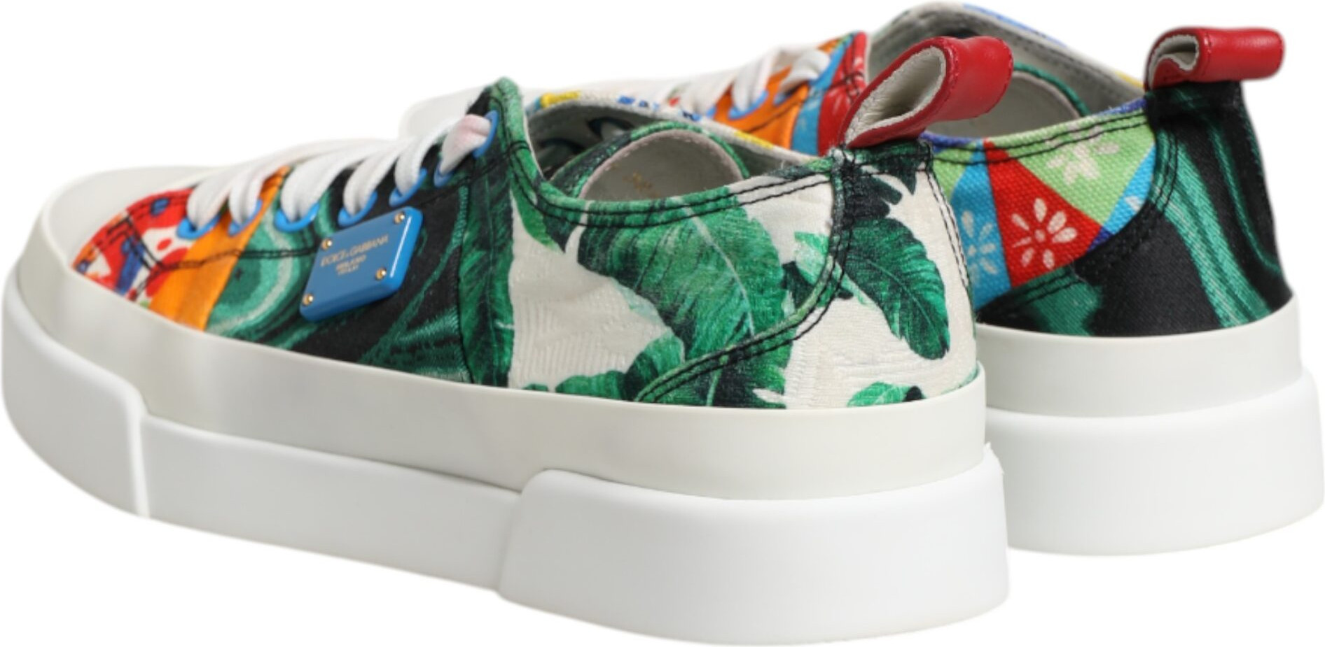 Dolce & Gabbana Multicolor Patchwork Low Top Sneakers