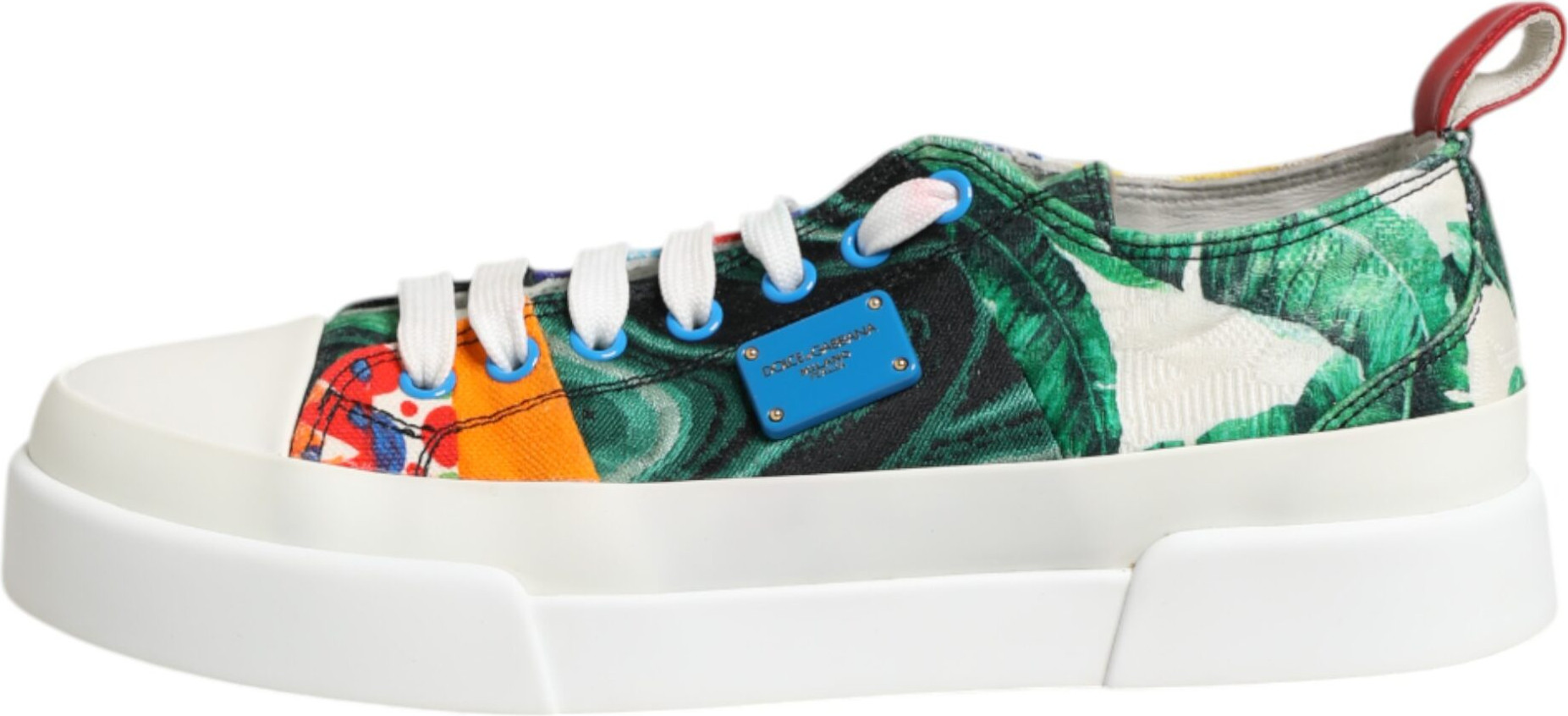 Dolce & Gabbana Multicolor Patchwork Low Top Sneakers