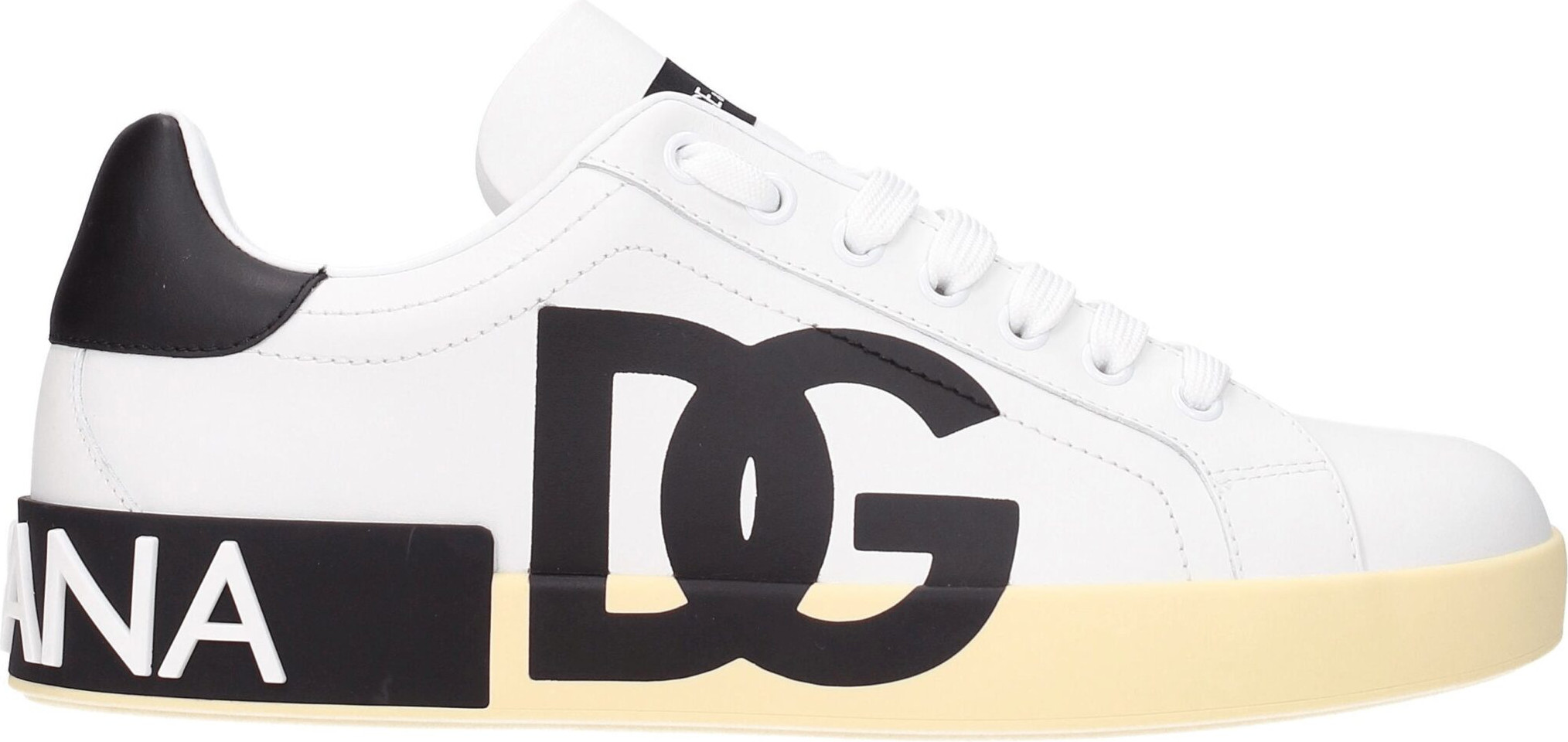 White Leather Low Top Sneakers Dolce & Gabbana