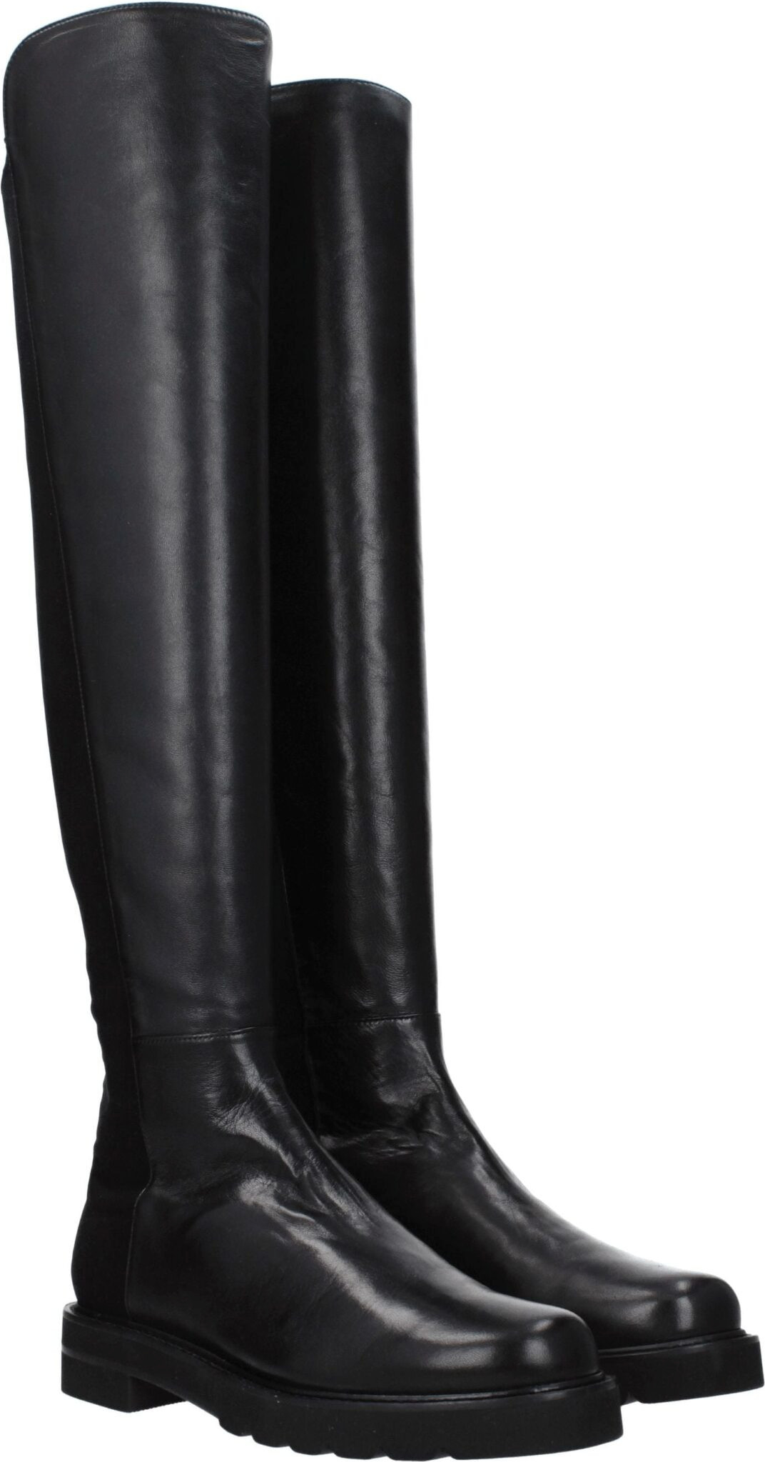 Stuart Weitzman Black Leather Over The Knee Boots