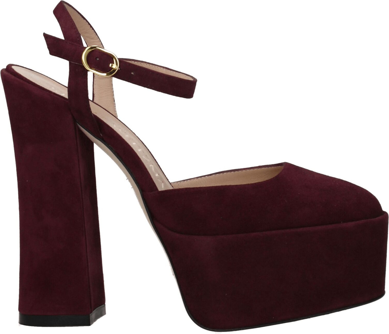 Stuart Weitzman Red Leather Platform Sandals