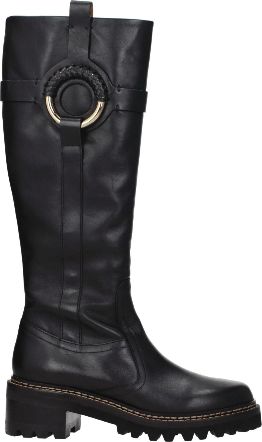 Boots See by Chloé Black Leather Over The Knee