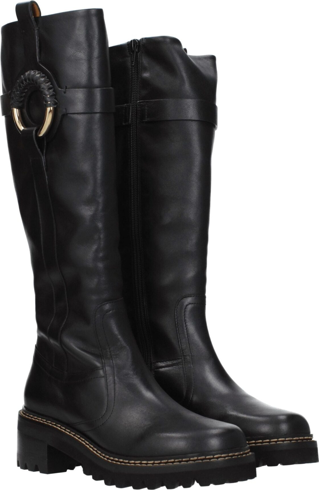 Boots See by Chloé Black Leather Over The Knee