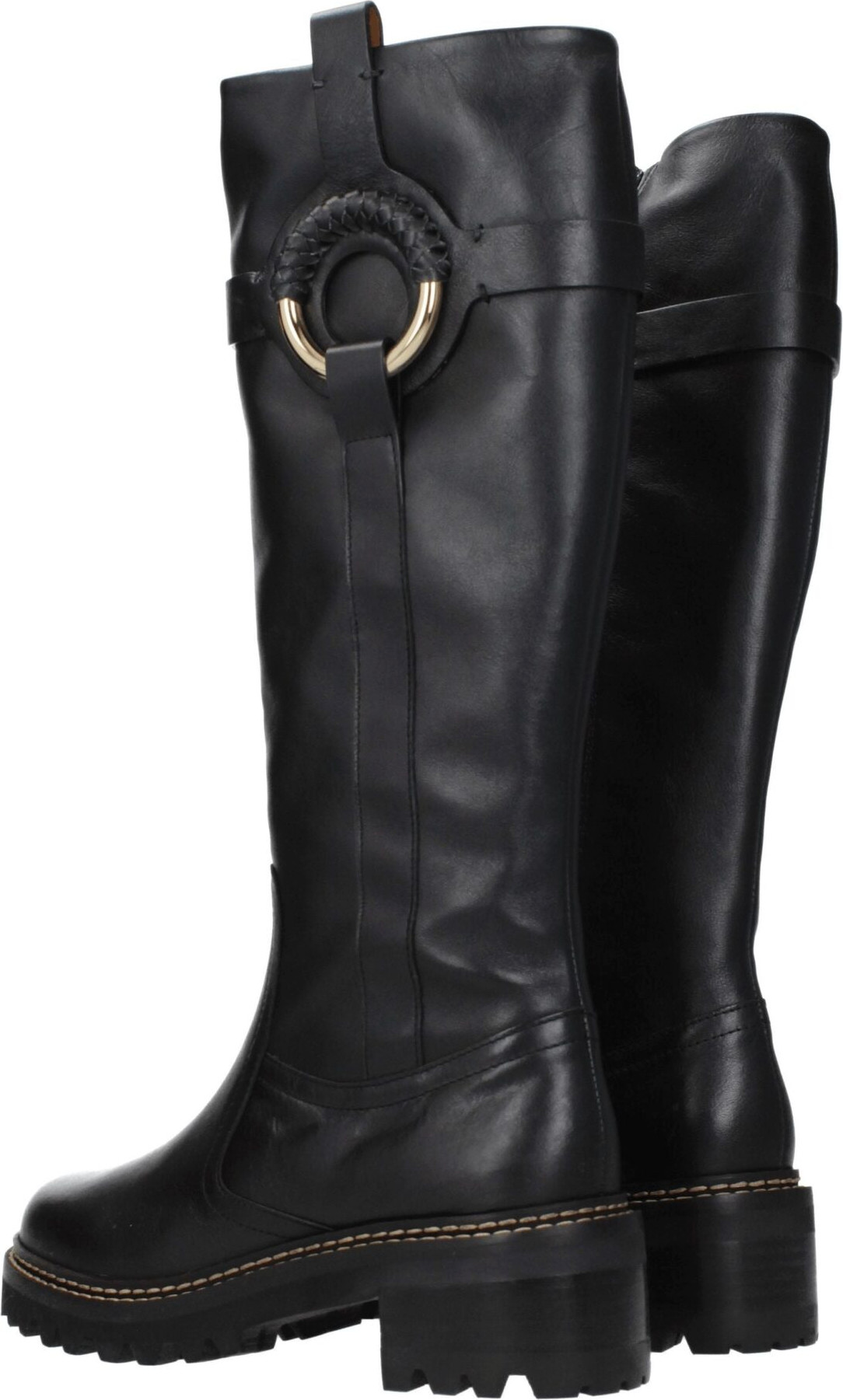 Boots See by Chloé Black Leather Over The Knee