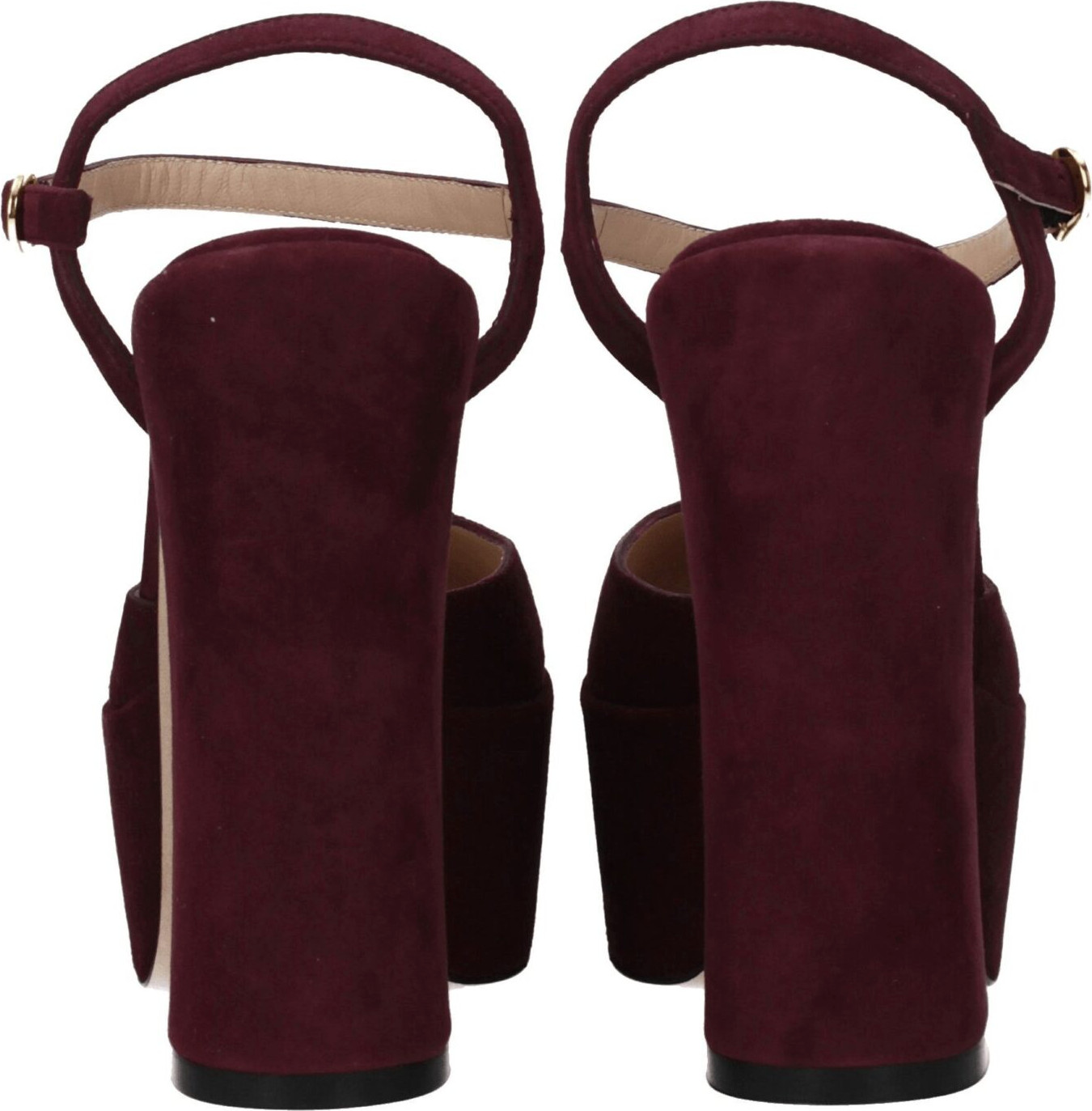 Stuart Weitzman Red Leather Platform Sandals