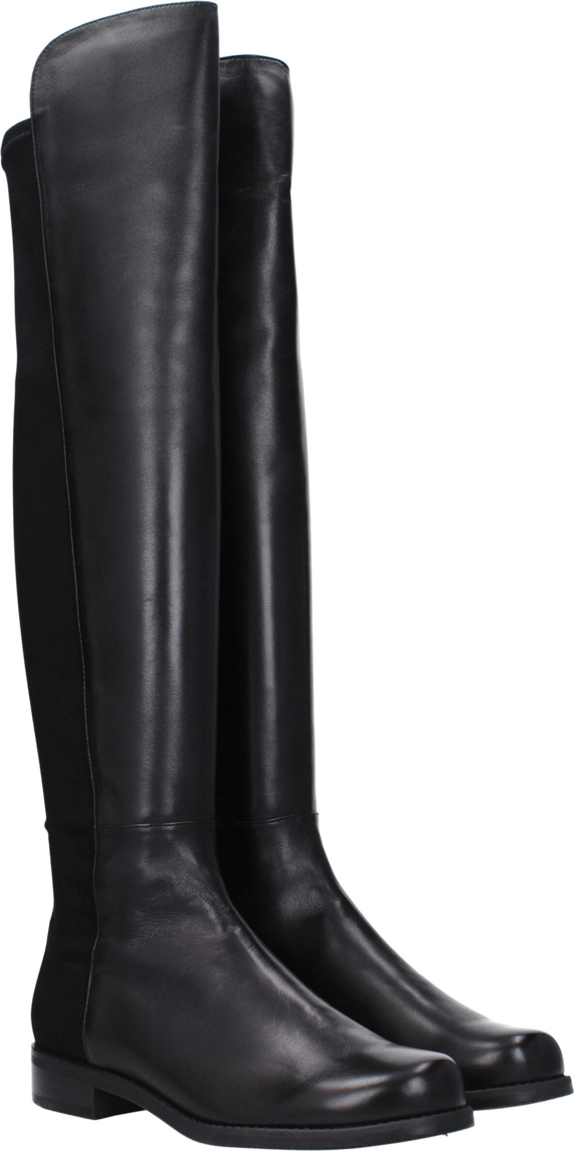 Stuart Weitzmanning Baland Oyoq Kiyimlari Qora Charm (Over The Knee)