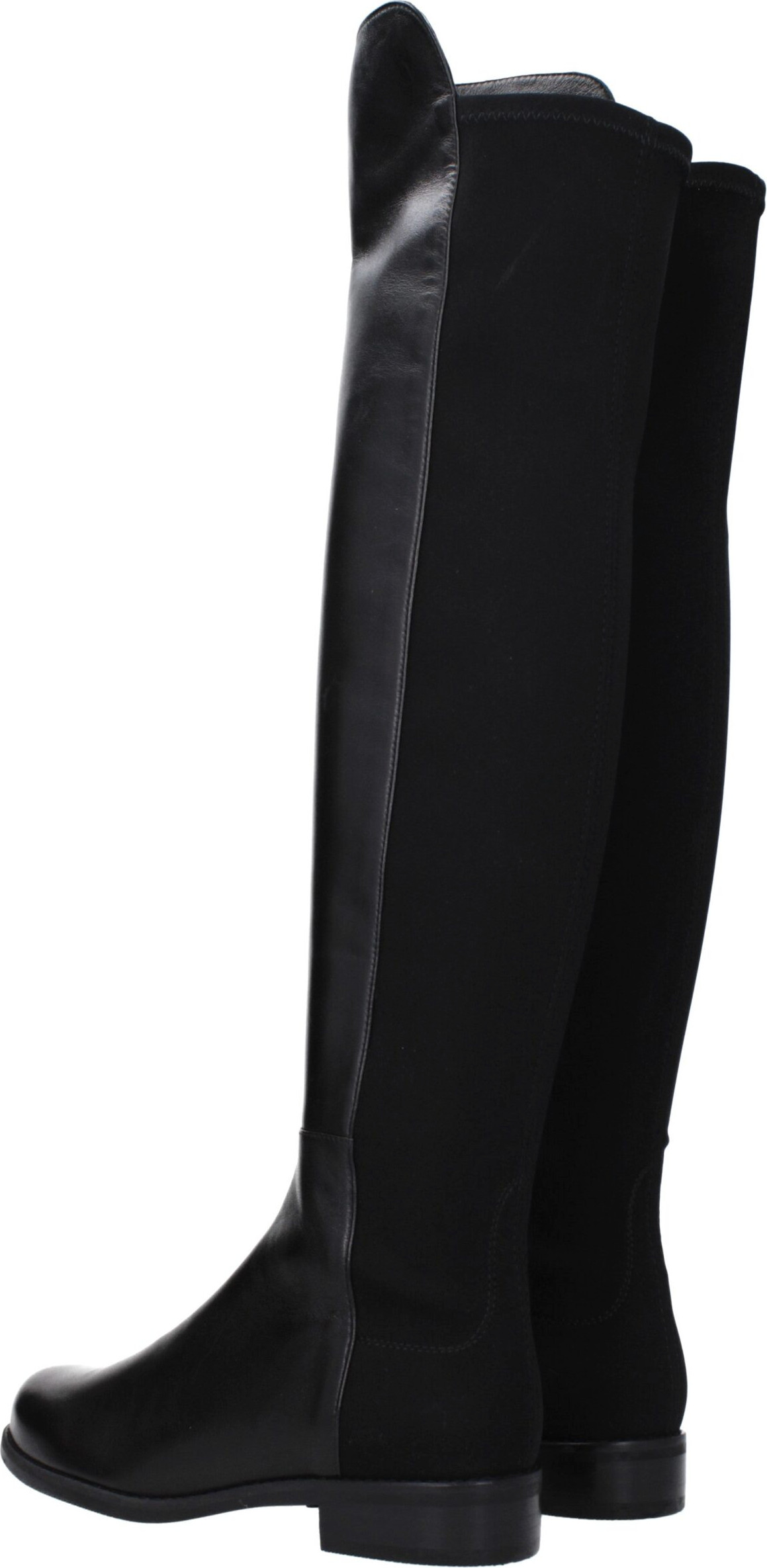 Stuart Weitzmanning Baland Oyoq Kiyimlari Qora Charm (Over The Knee)