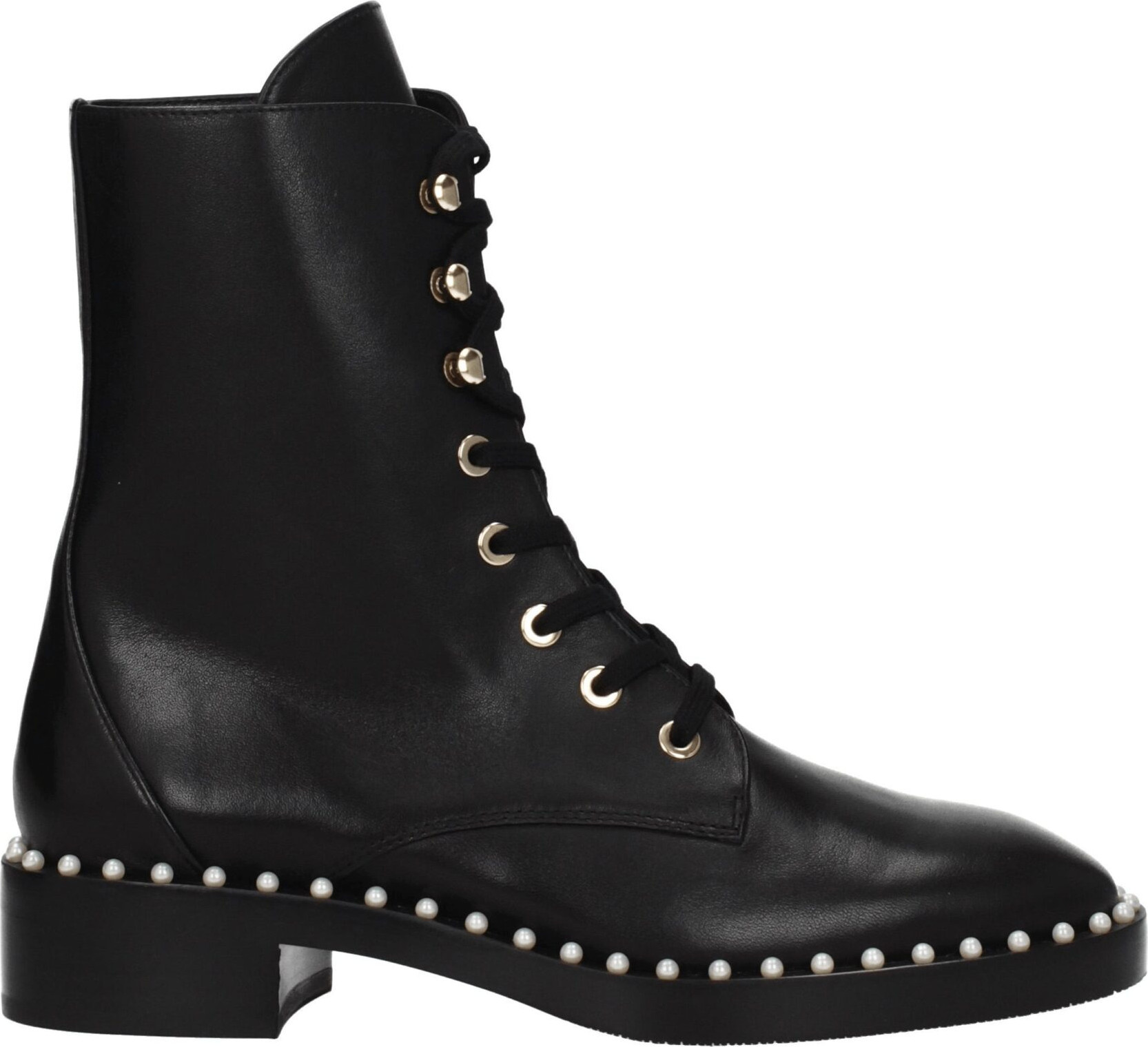 Черные кожаные ботильоны Stuart Weitzman