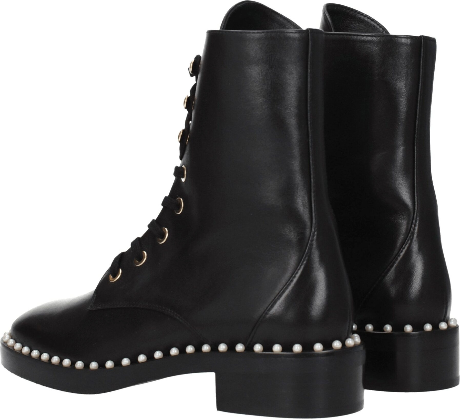 Черные кожаные ботильоны Stuart Weitzman