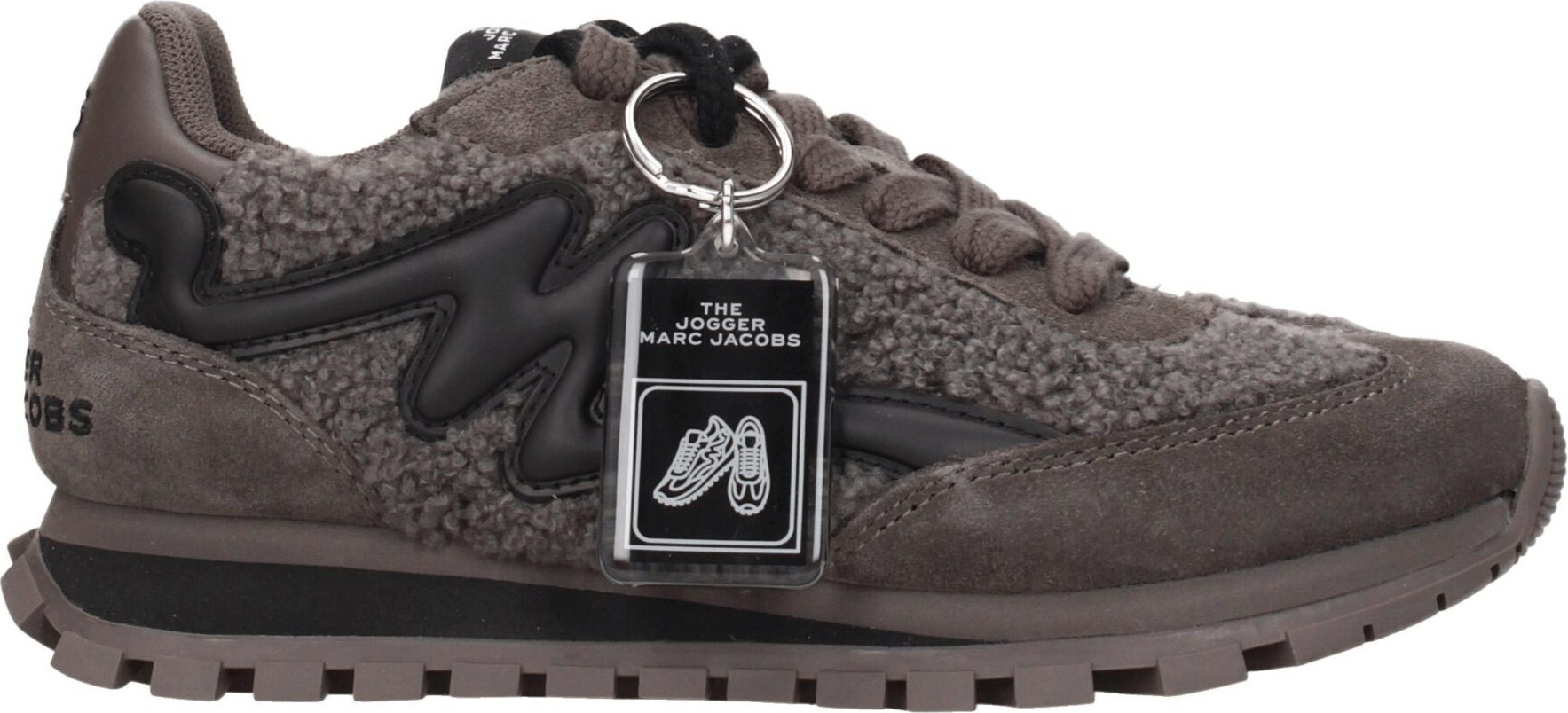 The Marc Jacobs Gray Fur Chunky Sneakers