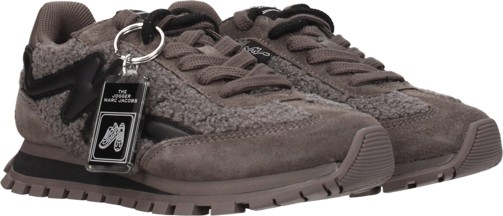 The Marc Jacobs Gray Fur Chunky Sneakers