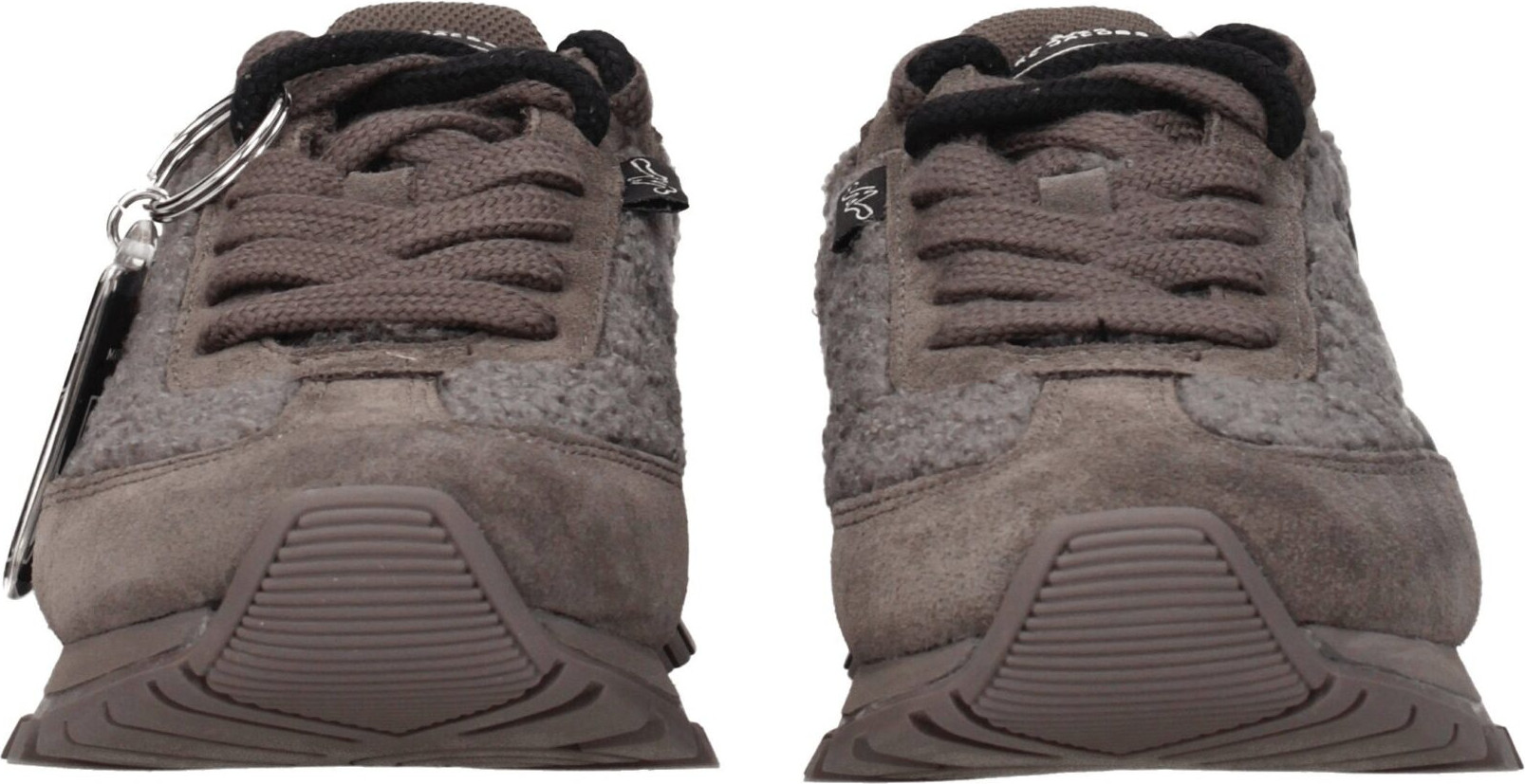 The Marc Jacobs Gray Fur Chunky Sneakers