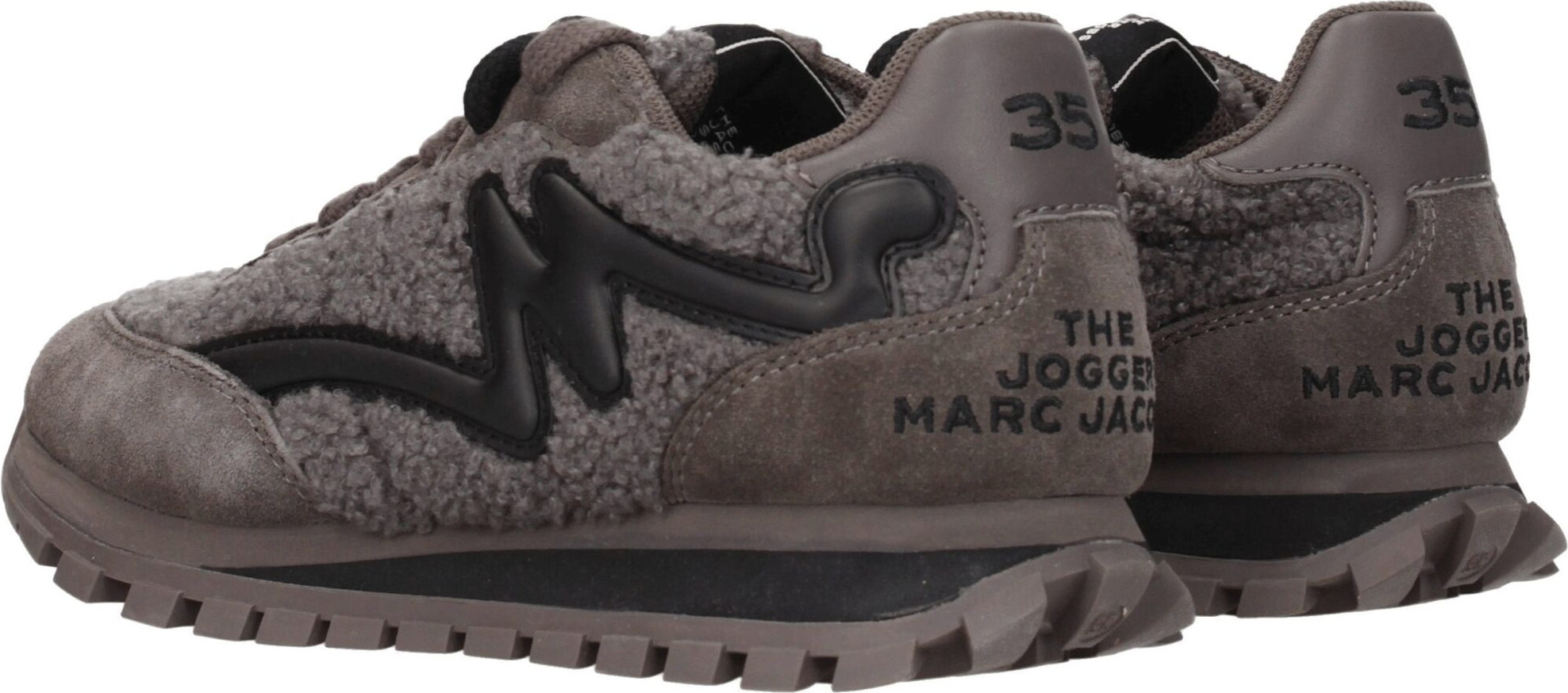 The Marc Jacobs Gray Fur Chunky Sneakers